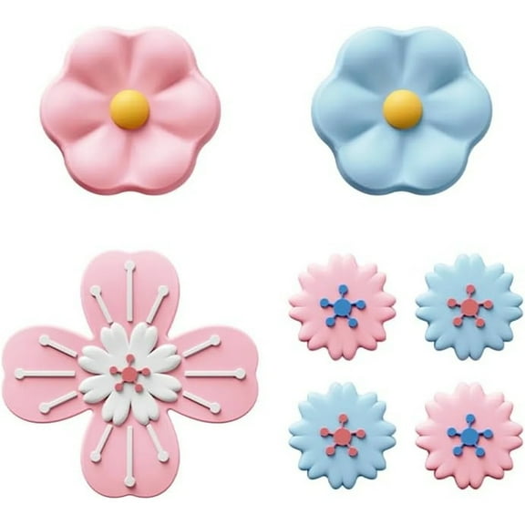 Silicone Thumb Grip and Button Caps Set for Nintendo Switch/OLED/Lite - Soft Cross D-Pad, ABXY Keys and Joystick Cover Accessories-Multicolor