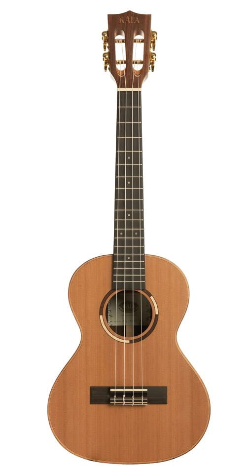 Kala KA-ASCP-T Solid Cedar Top Pau Ferro Tenor Ukulele with Hard Case, Strap, Tuner, Austin Bazaar Instructional DVD, and Polishing Cloth