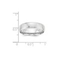 thumbnail image 2 of 14K White Gold Ring Band Wedding Comfort Light Fit Fancy, 2 of 2