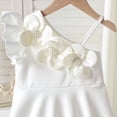 thumbnail image 7 of WMQPNNS Flower Girl Dress Sleeveless/Short Sleeve A Line Cute Summer Dress Toddler Girls Dresses for Birthday Wedding Party, Size 2 Years, 1-White, 7 of 7