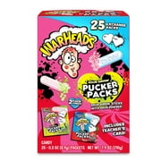 WARHEADS Sour Dippin' Pucker Packs 25pk Valentines Classroom Exchange Box 7.4oz