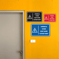 thumbnail image 3 of Signs ByLITA Classic Framed Chemical Store Keep Door Locked Shut Door or Wall Sign Easy Installation | Health And Safety | Building And Hospitality Sign (Brushed Gold) - Small, 3 of 7
