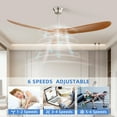 thumbnail image 2 of Sofucor 60" Modern Ceiling Fan with DC Motor, Nickel Finish, and App Control, 2 of 12