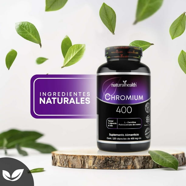 Cromo 400 Con L - Carnitina 120 Caps Natural Health