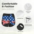 thumbnail image 4 of Rocae Shark With USA Flag for Women's Athletic Shorts Workout Hiking Shorts Athletic Shorts for Running, Yoga, Gym, Sports-X-Large, 4 of 7