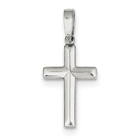 925 Sterling Silver Simple and Classic Polished Cross Pendant