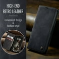 thumbnail image 5 of Allytechgroup for Apple iPhone 16 Case Slim Wallet Cover with Card Slots Holder/Cash Pocket [Magnetic Closure] PU Leather & TPU Flip Folio Kickstand Shockproof Stand Shockproof Retro Shell, Black, 5 of 11