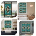 thumbnail image 6 of Ethnic Style Pattern Window Privacy Film Retro Green Abstract Weaving Art Decorative Glass Window Film UV Blocking Static Cling Non-Adhesive Sticker Covering for Home Door 17.7 x 39.3 inches, 6 of 8