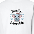 thumbnail image 3 of Inktastic Totally Adorable Baby Elephant Adult Sweatshirt, 3 of 4