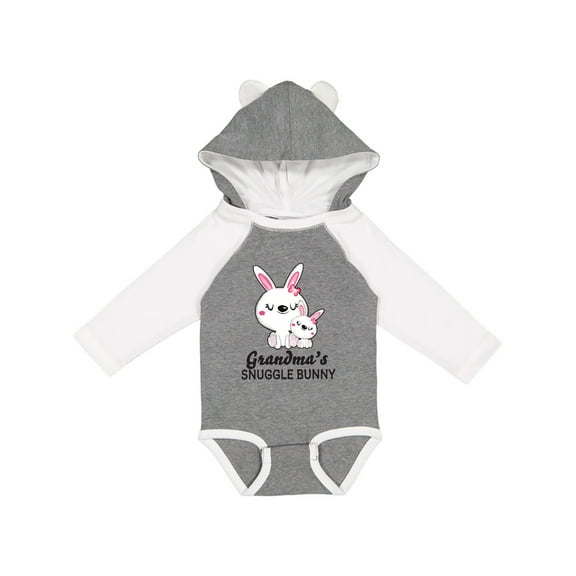 Inktastic Grandma's Snuggle Bunny Easter Girls Long Sleeve Baby Bodysuit