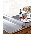 thumbnail image 3 of HQYG Custom 24x60 Inch Clear Desk Cover Protector, 1.5mm Thick Plastic Clear Desk Pad, Desk Protector Clear, Desk Mats on top of Desks, Vinyl Clear Table Cover Protector for Writing Desk, 3 of 4