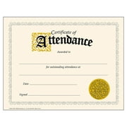 TREND ENTERPRISES INC. T-2566 CLASSIC CERTIFICATE OF ATTENDANCE 30 PACK 8. 5 X 11
