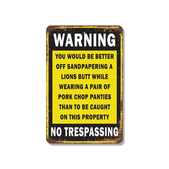 Warning You Would Be Better Off Sandpapering 8 Inch x 12 Inch Novelty Plastic Sign Durable Weatherproof UV Protected Perfect for Workshops Garages Fun Gag Gift for Friends Crafted in