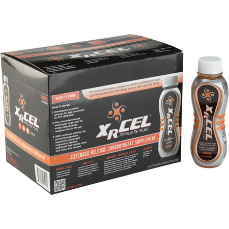 XRCEL Athlete Fuel Ready to Drink 4.75oz Bottle: Orange Case of (Best Sports Drinks For Athletes)