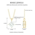 thumbnail image 7 of Rosec Jewels Princess Cut Moissanite Solitaire Pendant (5.50 mm, 1 CT, D-VS1 Quality), 14K Yellow Gold, 7 of 7