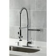 thumbnail image 2 of Kingston Brass LS8501DL Concord Single-Handle Deck-Mount Pre-Rinse Kitchen Faucet with Pot Filler, Polished Chrome, 2 of 7