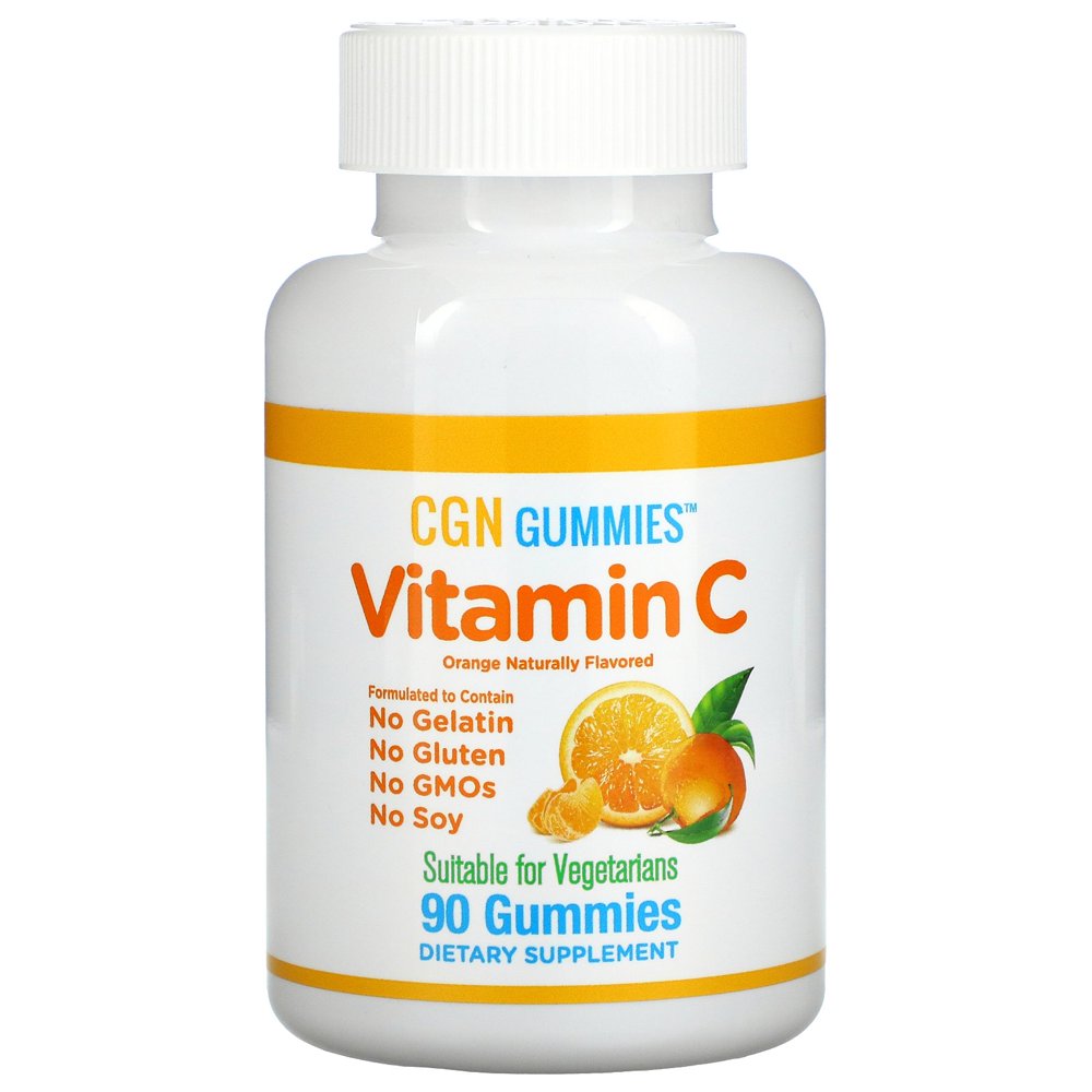 California Gold Nutrition Vitamin C Gummies, Natural Orange Flavor, Gelatin Free, 90 Gummies