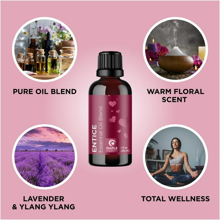 Lavender Essential Oil for Sleep Diffuser - Lavender Oil for Hair Skin and  Body - Scented Oils for Aromatherapy with Pure Essential Oils for Candles  Humidifier and Soap Making, 1 fl oz 