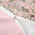 thumbnail image 4 of Erosebridal Tropical Flower Twin Bedding, Woodland Animal Wolf Deer Duvet Cover Set, Pink Reversible, 2pcs 1 Duvet Cover and 1 Pillowcase, No Comforter, 4 of 6