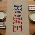 thumbnail image 5 of Table Runners 70 Inches Long Dress Scarves, Beige Vintage Farmhouse Coffee/Dining/Kitchen Table Decor, Holiday Table Runner, American Flag Farmhouse Retro Art Rustic 13x70 Inch, 5 of 9