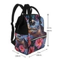 thumbnail image 2 of Pofeuu Realistic Flower Turtle Print Diaper Bag Backpack, Multifunction Travel Pack Maternity Baby Changing Bags, Large Capacity, Waterproof, 2 of 6
