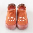thumbnail image 2 of Xudanell Boys Socks Toddler Walking Newborn Socks Boys Non Slip Soft Rubber Sole for Baby Orange 12-18 Months, 2 of 5