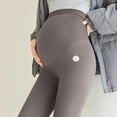 thumbnail image 5 of Cavosen Maternity Flare Leggings Over The Belly Support Tight Soft Pants Solid Yoga Pregnancy Pants Breathable Workout Pants Coffee L, 5 of 6