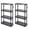 Black, variant on 4 Shelf Adjustable Height Medium Duty Storage Unit 14 x 32 x 54.5" Organizer for Home, Garage, Basement, & Laundry, White (2 Pack)