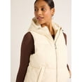 thumbnail image 5 of Scoop Women's Faux Leather Hooded Puffer Vest, Midweight, Sizes XS-XXL, 5 of 5