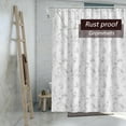 thumbnail image 4 of Shower Curtain Liner, 4G PEVA Marble Cloud Shower Liner, Plastic Waterproof Shower Curtains, 72x72 inch with Grommet Holes 3 Magnetic Weights, 4 of 6