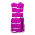 thumbnail image 4 of TSADFHJI Jupes pour Femmes Longueur Midi en Denim Décontracté à Carreaux Col en V Sans Manches avec Poches Mini Robe Robe pour Femmes P Violet, 4 of 4