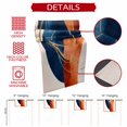 thumbnail image 5 of Navy Blue Burnt Orange Short Table Runner 36 Inches Long,Boho Art Modern Geometric Cotton Linen Table Runners Dresser Scarves,Fabric Tabletop Scarf Furniture Cover for Home Dinner Party Decor 13"x36", 5 of 8