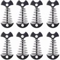 thumbnail image 5 of 10pcs Deck Plank Board Tent Stakes,fishbone Deck Anchor Pegs With Spring Buckle For Outdoor Camping Hiking,black, 5 of 5