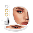 thumbnail image 4 of Espejo de maquillaje portátil de mano con lámpara, espejo pequeño plegable con carga, regalo práctico, espejo de maquillaje abatible con lámpara, 4 of 4