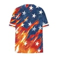 thumbnail image 6 of Xdegoge American Flag Paint Splatter Graphic T Shirt for Women Short Sleeve Striped Crewneck Casual Loose Independence Day Patriotic Event Summer Vacation Shirts Tops, 6 of 6