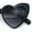 Black Smoke, variant on Girls Kid Size Heart Shape Lolita Valentine Love Sunglasses Black - Smoke