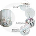 thumbnail image 5 of 54x78 Inch Shower Curtain Decorative Blue Coral Coastal Bathtub Bath Curtains Fabric Waterproof Bathroom Decor Ocean Starfish Nautical Botanical Small Stall Shower Curtain Set with 12 Hooks, 5 of 6