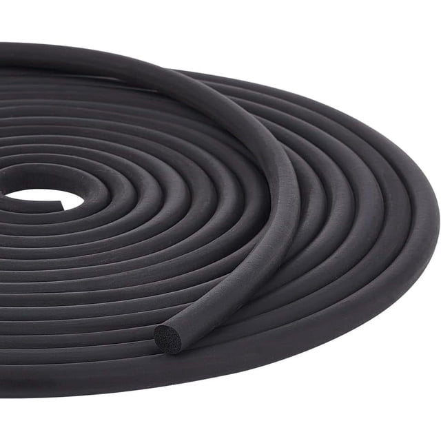 Tira de sellado de espuma de caucho EPDM negra redonda de 26,25 pies, 10 mm/0,4 pulgadas de espesor, burlete para puerta, ventana, suministros de protección para relleno