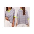 thumbnail image 2 of Nituyy T-Shirt d'Été Ample pour Femmes Imprimé Rayé Manches Courtes Col Rond Tops Décontractés Surdimensionnés, 2 of 7