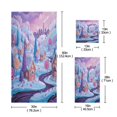 thumbnail image 3 of 3 Piece Bath Towels Set Bath Towel, Hand Towel and Face Towel for Bathroom, Gym, Hotel Whimsical Candyland Scene, 3 of 8