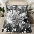 thumbnail image 2 of jejeloiu Cute Butterflies Twin Sheet Sets,Chic Moth Twin Fitted Sheet,Sliver Gray Diamond Flat Sheet For Girls,Ultra Soft Home Decor,3 Pieces, 2 of 7