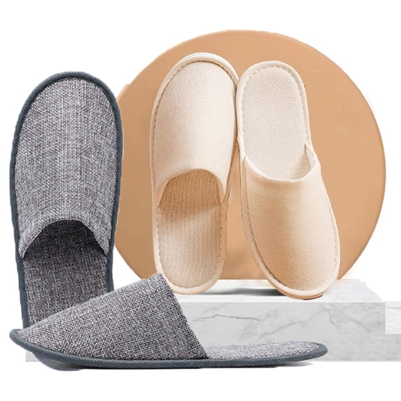 KYAIGUO 4 Pairs Disposable Non Slip Slippers for Home Spa Guests Family Party Spa Restaurant Hotel Guest Spa Slippers