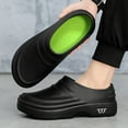 thumbnail image 3 of Dakaela Chef Shoes for Men Slip Resistant Waterproof Work Clogs Food Service Work Mule Sneakers Black 10, 3 of 5