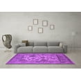 thumbnail image 3 of Ahgly Company Indoor Round Oriental Purple Industrial Area Rugs, 5' Round, 3 of 4