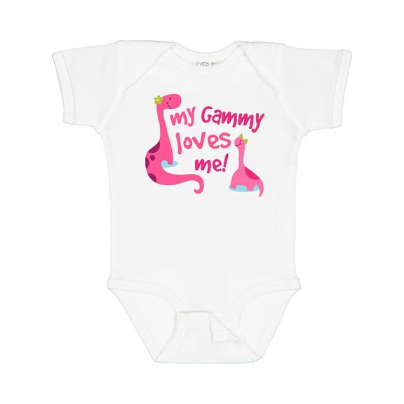 Inktastic My Gammy Loves Me Girl Dinosaur Girls Baby Bodysuit