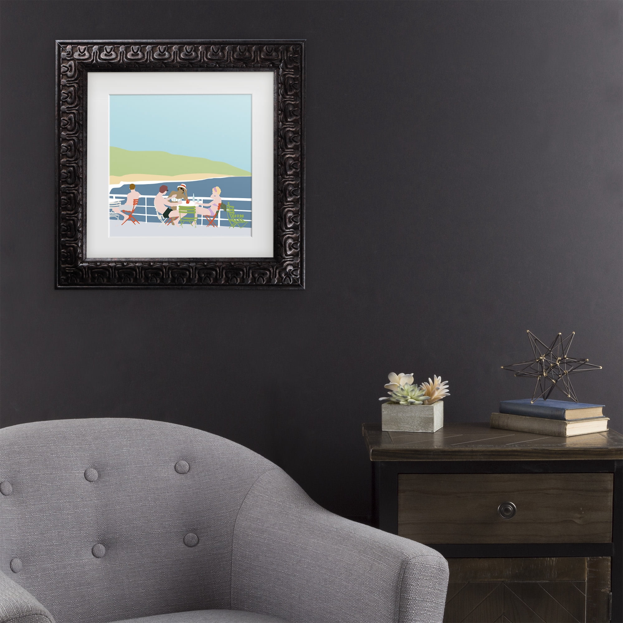 Layla Oz ‘Summer Time’ Matted Framed Art - 16x16