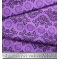 thumbnail image 1 of Soimoi polyester Crepe Fabric Floral & Damask Ethnic Fabric Prints By Yard 42 Inch Wide, 1 of 2
