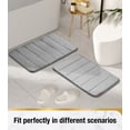 thumbnail image 3 of HITSLAM Memory Foam Bath Mat,Ultra Absorbent Bathroom Rug,Non-Slip Soft Bath Rug for Bathroom Floor,24"x16" Light Gray, 3 of 8