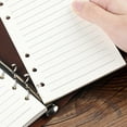 thumbnail image 2 of Loose-leaf Refillable Notebook Lightweight Portable Notebook for Travelers Writers  Red A6, 2 of 7