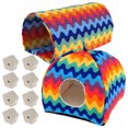 thumbnail image 1 of Wekvgz Guinea Pig Hideout Colorful Guinea Pig Cave Bed Guinea Pig Tunnel for Small Animals Hanging Guinea Pig House Bed Cage Accessories for Hamster Rabbit, 1 of 10